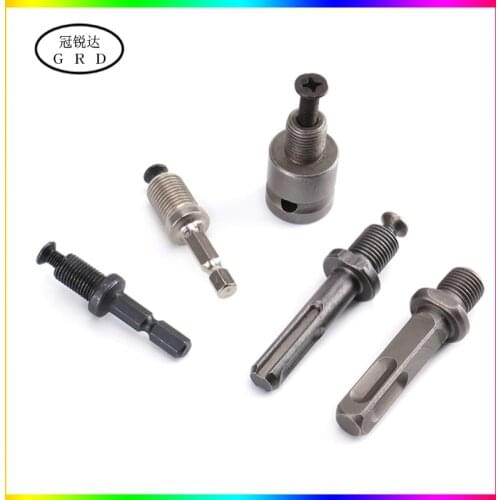 B16 12 1/2 3/8 round shank square shank hex shank mandrel connecting rod thread 1/2-20NUF 3/8-24UNF mating drill chuck