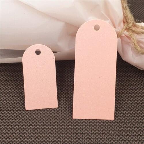 50Pcs/Lot 6x2cm And 4x2cm Size Solid Macaron Colors Arch Bridge Shape Paper Price Tags For Packaging Marking Note Hanging Labels