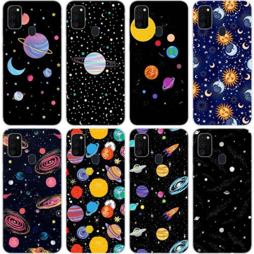 Space planet stars spaceship Soft Case for Samsung Galaxy M11 M10S M01 M21 M31S M51 A01 J2 Core A21 A42 J6 A6 A8 Plus 2018 Cover