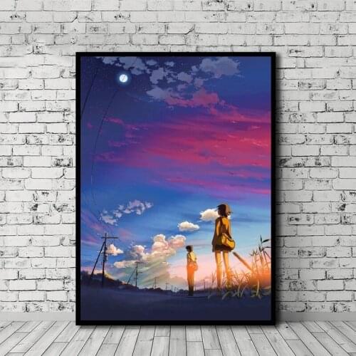 Home Decor Canvas Wall Art Anime 5 Centimeters Per Second Sky Painting Pictures Printing Modular Artwork Poster For Living Room