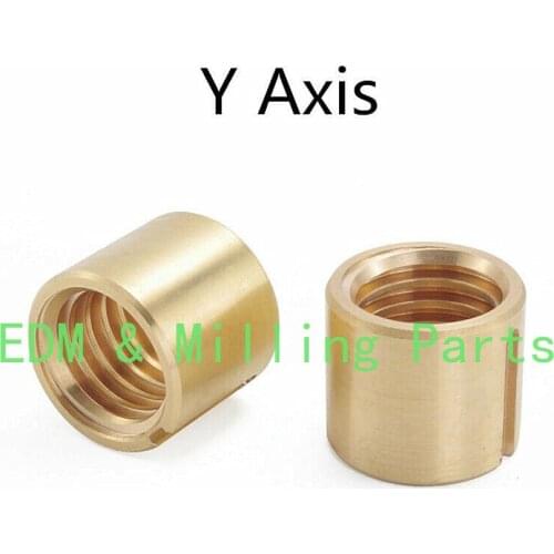 2X CNC Milling Machine Brass Cross Feed Nut Part Y Axis Vertical Mill For Bridgeport Mill Part