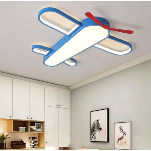 Creative cartoon airplane ceiling lamp childrens room boy girl bedroom lamp simple kindergarten eye protection led lamp