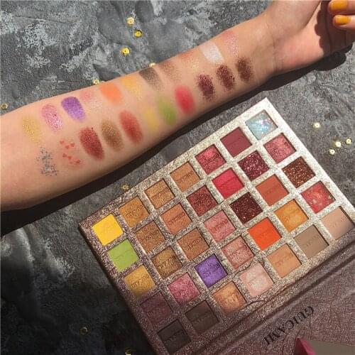 Maquiagem 35 Color Glitter Shimmer Matte Eyeshadow Palette Nude Pigmented Metallic Eyeshadow Pallete Cosmetic Makeup Palette