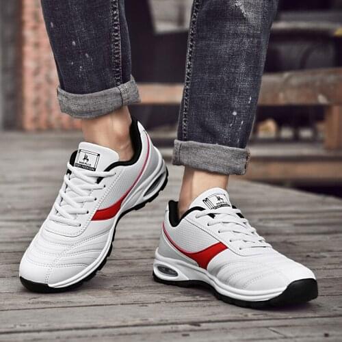 Men Running Shoes Air Cushion Sneakers Waterproof Sport Shoes Male Breathable Lace-up Casual Sneakers Bubble Men Footwear