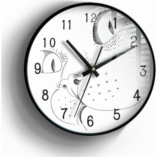 Nordic Silent Wall Clock Large Hanging Clocks Wall Watch Home Simple Modern Living Room Luxury Saat Home Décor