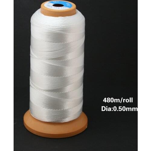 480m/lot Fashion 0.5MM String Cords White Nylon Sewing Thread Beading Wrie Rope Cord For DIY Jewelry Findings Machine Embroidery