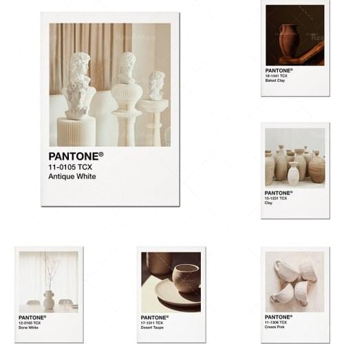 Pantone Art Wall, Antique Print, Pottery Art Wall, Baked Clay Print Still Life Art Print, Terracotta Warriors Pantone Poster, Pa