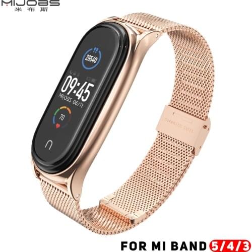For Xiaomi Mi Band 4 3 Strap Bracelet Metal Wrist Strap NFC Global Version Replacement Accessories Watch Band