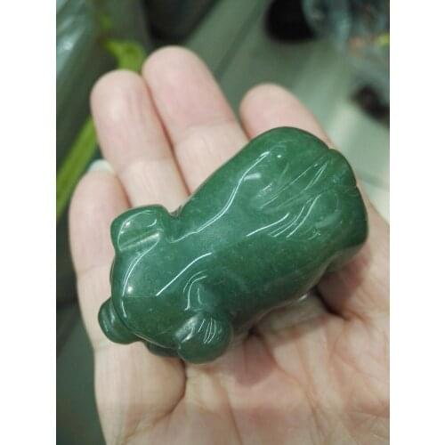 Hand carved natural Dongling jade pig