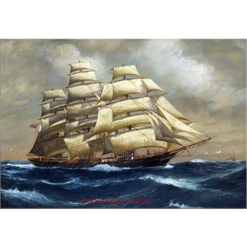 Needlework for embroidery DIY DMC High Quality - Counted Cross Stitch Kits 14 ct Oil painting - Norwegian Ship