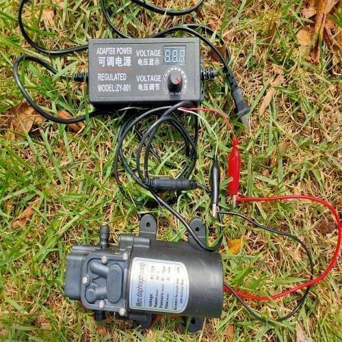 DC 12V 30W 1/2'' Garden Tools Male Thread Interface Micro Diaphragm Water Pump with 3-12V 5A Adapter power Irrigation System