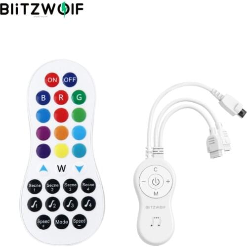 BlitzWolf BW-LC2 Magic Home Mini RGB RGBW LED Light Wifi Controller with Remote Control Copmatible with 4Pin Magic Strip Light