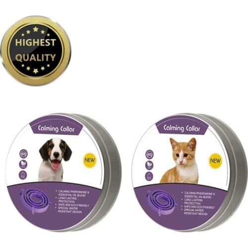 Cat Dog Universal Calming Collar For Cats Dogs Adjustable Anxiety Pheromone Reducing Pet Collar Lasting Natural Calm Collars