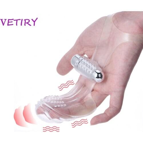 VETIRY Finger Sleeve Vibrator G-spot Finger Massage Dildo Clitoris Stimulation Sex Product Sex Toys For Woman Female Masturbator