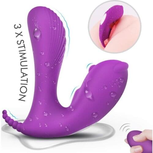 Vibrator Lay On Panties G Spot Clitoris Anal Vibration Heat Intimate Sex Toys For Woman Wireless Remote Strapless Dildo Female