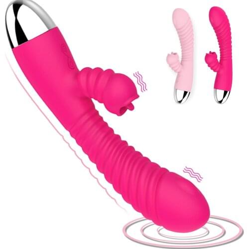 Tongue Licking Vibrator Vagina Massager Clitoris Stimulator 30 Modes Oral Sex Dildo Vibrator USB Charging Sex Toys for Woman