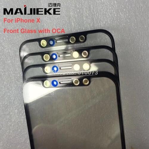 1XFront Screen Outer Glass with OCA Assembly+Frame for Apple iPhone 8 7 6s X Xr Xs max 11 Pro Max Touch Panel Replacement