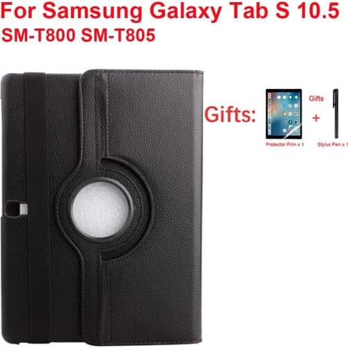 360 Degree Rotating Case For Samsung Galaxy Tab S 10.5 SM-T800 T805 Tablet PU Leather Cover Stand for Samsung Galaxy Tab S 10.5"