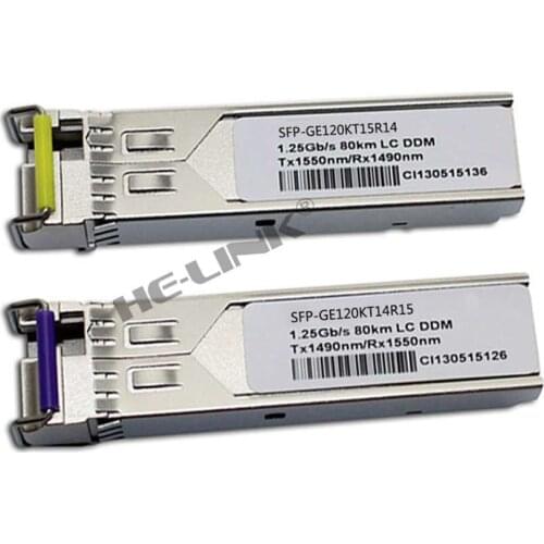 LODFIBER SFP-GE120KT14R15/SFP-GE120KT15R14 JUNIPER Networks Compatible 1.25G 1490/1550nm BiDi 120km Transceiver
