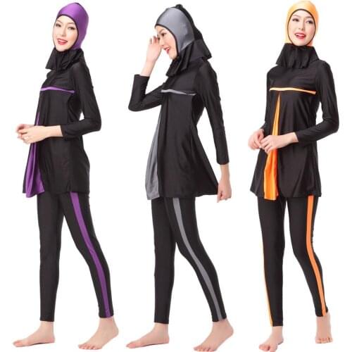 Ladies Full Cover Muslim Swimwears Womens Swimsuits Arab Islam Beach Wear Long Modest Islamic Hijab Swimming Burkinis