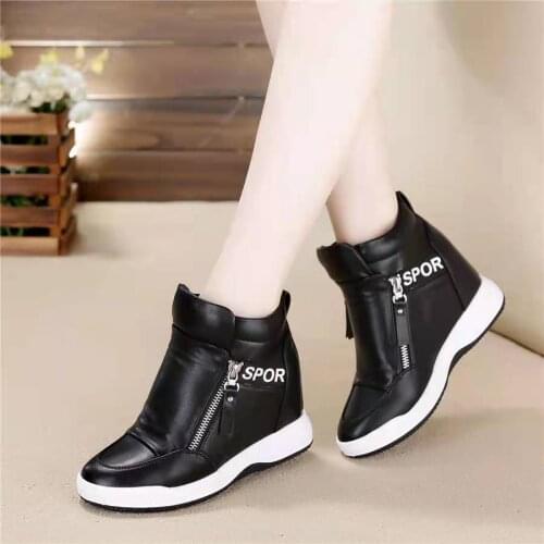 Womens Increased Within Wedge Sneakers Casual Shoes