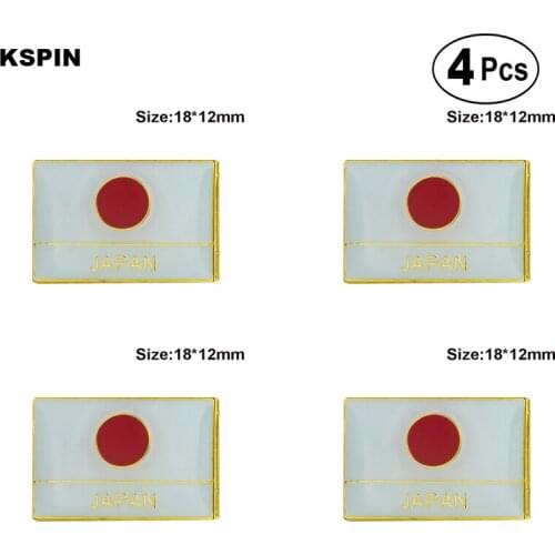 Japan National Lapel Pin Flag badge Brooch Pins Badges 4pcs