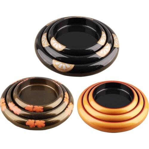 Gold sushi crown sashimi plate plastic ice plate round sushi barrel Japanese and Korean sushi kitchenware matched with plate
