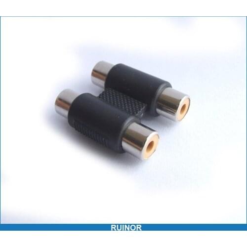 10pcs 2 RCA Female to Female 2 RCA Plug Speaker Cables Adapter for Video Audio