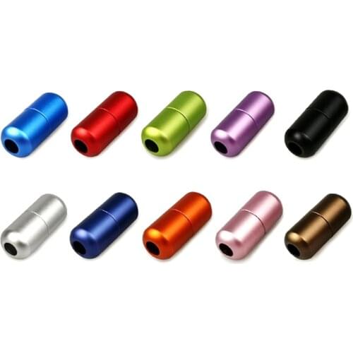 10PCS No Tie Shoelaces Tieless Elastic Lazy Shoelace Accessries 18x8mm Elastic Laces Clasps Metal Capsule Lock Buckles Tip Ends