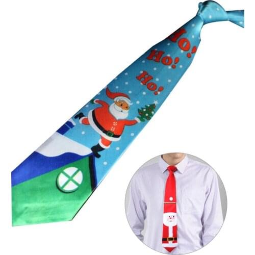 2020 New Christmas Ties Good Quality Creative Christmas Theme Necktie Mens Gift Christmas Tree Santa Elk Snowman Printed Ties