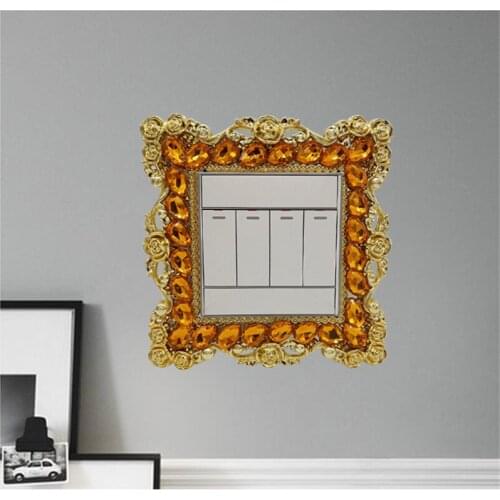 2021 retro European style gorgeous switch stickers wall stickers switch protective cover socket cover room decoration gifts