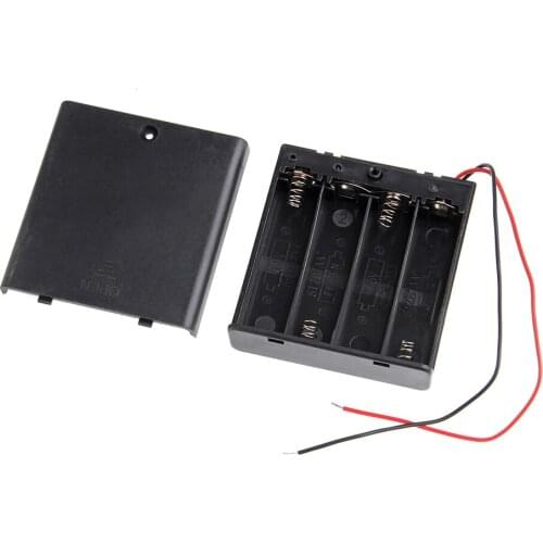 2020 New 5, 4 Section with Lid with Switch DC Head 2155 Five Four AA 4 Battery Box with Lid 6 V