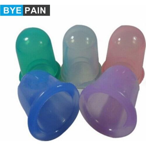 5Pcs/Lot BYEPAIN Health care small body cups anti cellulite vacuum silicone massage cupping cups for massage 5.5cm * 5.5cm