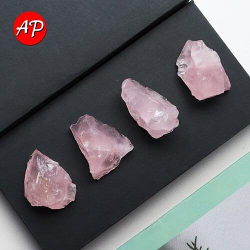 50g/Bag 2-3Pcs Natural Crystal Rose Quartz Minerals Specimen Irregular Shape Rough Rock Stone Reiki Home Decoration