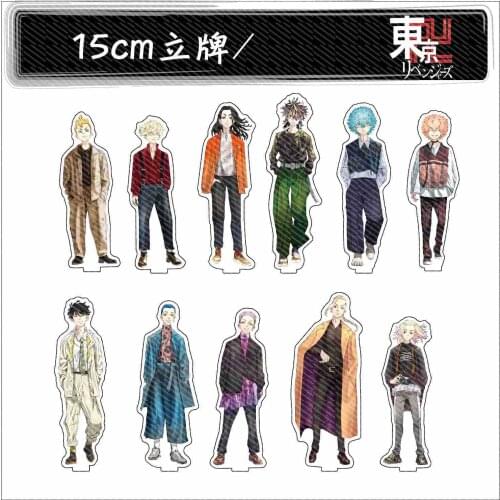 Anime Tokyo Revengers Sano Manjirō Hanagaki Takemichi Acrylic Stand Figure Model Display Desk Decor Cosplay Cartoon Fashion Gift