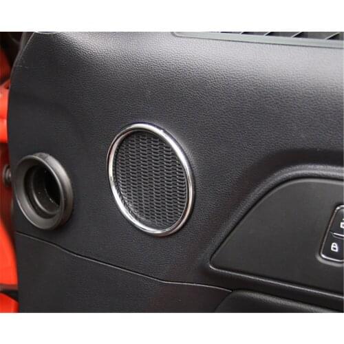 ABS Car Interior Decoration Door Trumpet Frame Cover Ring for Ford Mustang 2015+ Stylish Decals Colorful Car Stickers Brand New