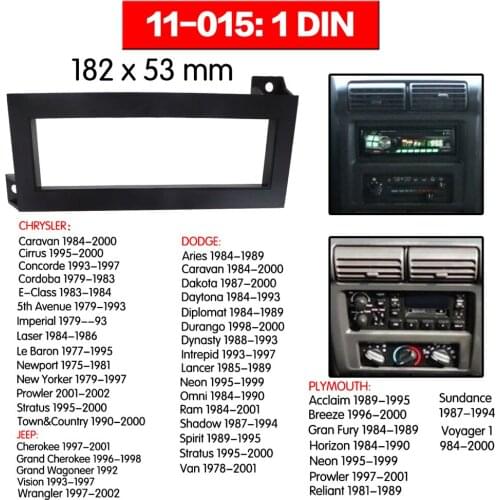 Car radio Frame Panel Auto Radio Stereo Fascia For Chrysler Serbring 2007 Dash Plate Facia Panel Mount Trim Kits Frame Adapter