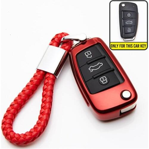 For Audi C6 A7 A8 R8 A1 A3 A4 A5 Q7 Q3 A4L A6L Q5 TT A2 A6 S6 Sline C5 C6 B6 B7 B8 80 S1 S3 RS6 Cabriole TPU Car Key Cover Case