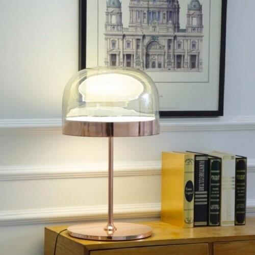 Italian postmodern creative rose gold hardware table lamp art bedside bedroom living room designer hotel table lamp