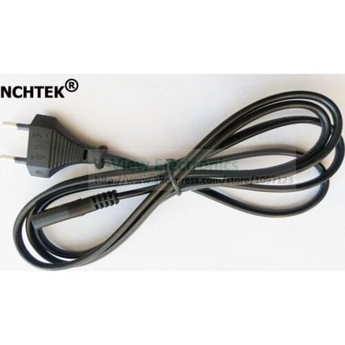 NCHTEK AC Power Cable Lead EU 2 Prong Figure 8 For Charger PS2 PS3 Laptop,Euro Round Plug Power Cable 1.5M/Free Shipping/10PCS