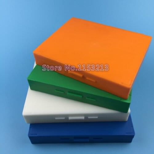 10pcs/lot Microscope slide box Bio Slice box biological pathology plastic slice cassette can place 10pcs slides