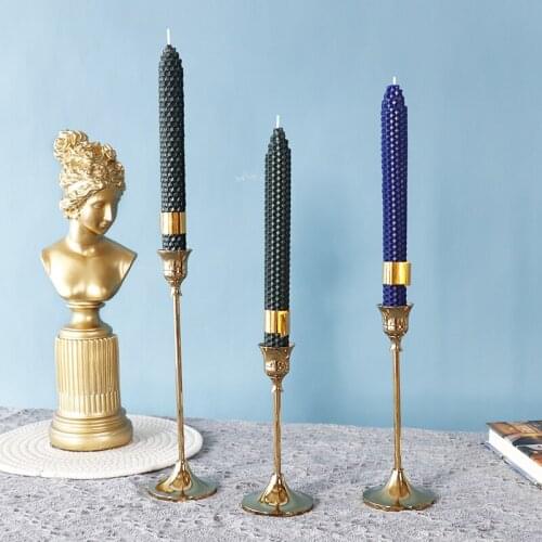 Creative Nordic Style Golden Candle Holder Decoration Ornaments Home Living Room Luxury Romantic Wedding Candlestick