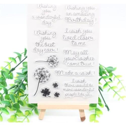 KSCRAFT All About Wishing Transparent Clear Silicone Stamps for DIY Scrapbooking/Card Making/Kids Fun Decoration Supplies 577