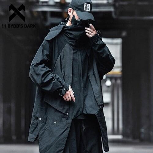 11 BYBBS DARK Dark Color Block Patchwork Cargo Jackets Tactical Function Pullover Streetwear Harajuku Hoody Windbreaker Coats