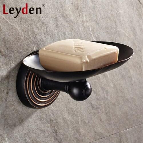 Leyden Brass ORB Finish Antique Bronze Black Soap Dish Holder Basket Box Wall Mounted Dish Soap Holder Bathroom Accessories