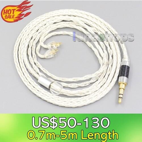 LN007224 16 Core OCC Silver Plated Earphone Cable For HiFiMan RE2000 Topology Diaphragm Dynamic Driver