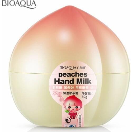 BIOAQUA Peach Lotion Mini Hand Cream Skin Whitening Skin Defender Cream Hand Care Vitaminas Moisturizing Anti-wrinkle Handcreme