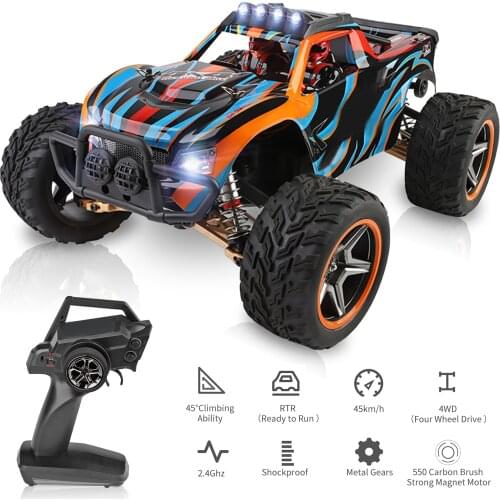 Wltoys XKS 104009 1:10 2.4Ghz RC Racing Car 4WD 45km/h High Speed Big Alloy Metal Crawler Remote Control Vehicles Model RTR Toys