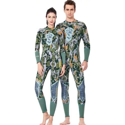 3MM Men/Women Spearfishing Wetsuit Conjoined Surf Bathing Suit Sea Diving Suit Floating Snorkeling Clothes Swimsuit Winter Swim