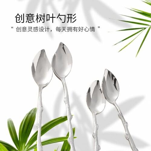 Spoon Dinnerware Set 304 Stainless Steel Long Handle Stirring Spoon Coffee Spoon Spoon Spoon Stirring Bar Kitchen Accessories